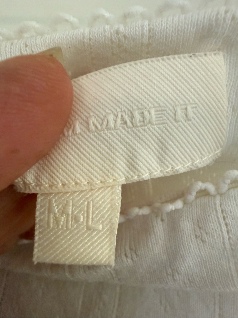 MY MUM MADE IT WHITE POINTELLE COTTON MAXI SKIRT M/L - Picture 9 of 13